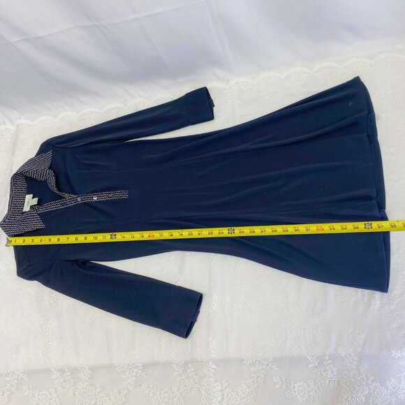 Ann Taylor LOFT Women's Dress Navy Blue Light Weight Shift Dress - Picture 5 of 12